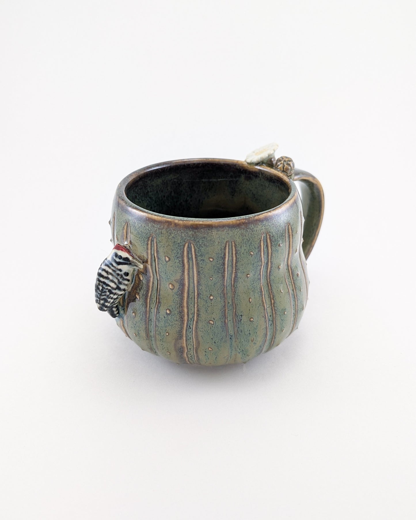 Saguaro Mug - Ladder-Backed Woodpecker Edition - 12 oz