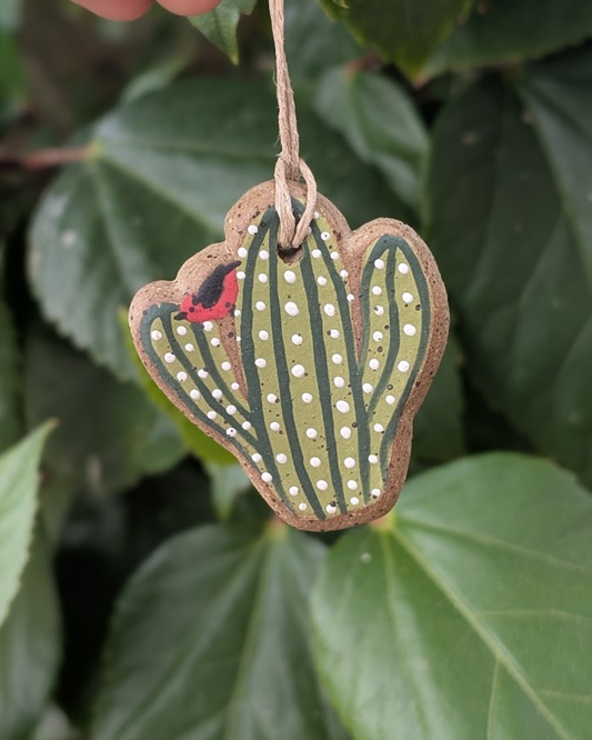 Vermillion Flycatcher on Saguaro #2 Magnet/Ornament