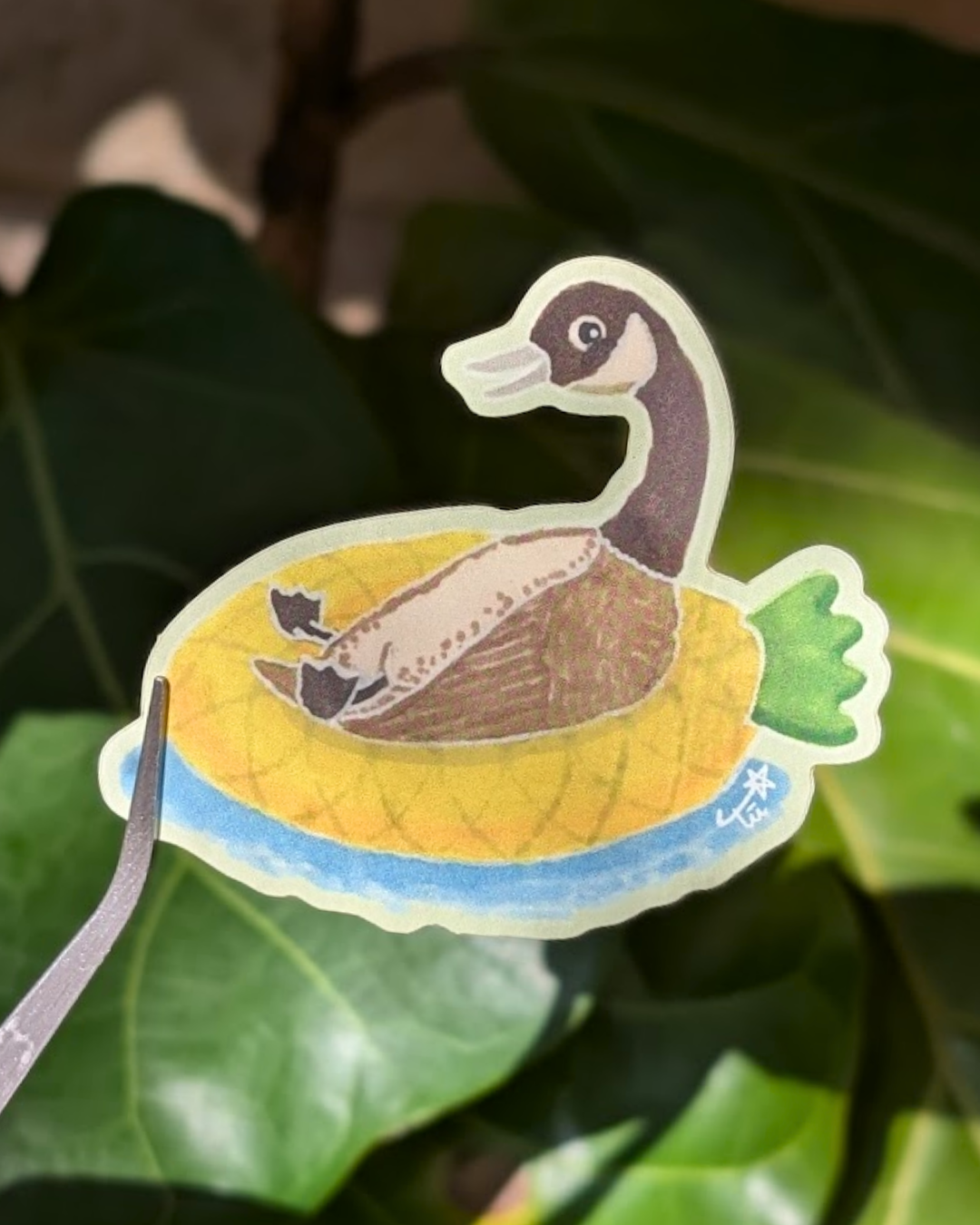 Mischievous Canada Goose Sticker