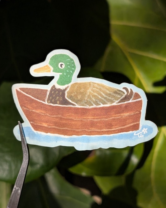 Mischievous Mallard Duck Sticker
