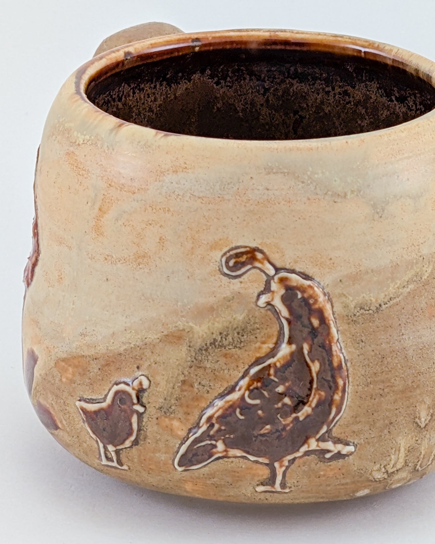 Desert Quail Mug - Gourd Form 9 oz