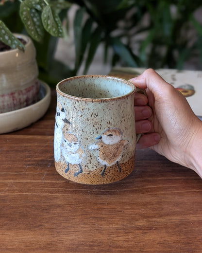 Snowy Plovers on Beach Mug - 10 oz