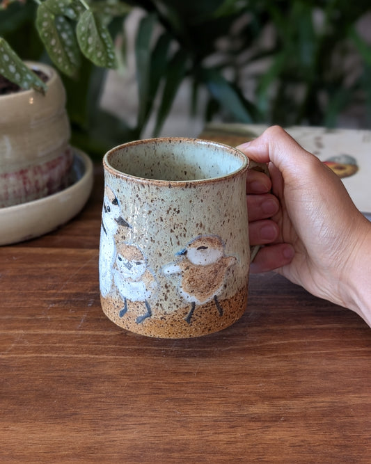 Snowy Plovers on Beach Mug - 10 oz
