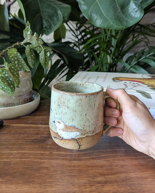 Snowy Plovers on Beach Mug - 12 oz