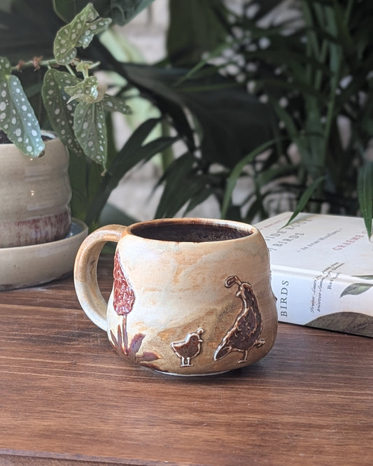 Desert Quail Mug - Gourd Form 9 oz