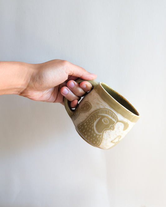 Prickly Pair of Quail Mug - 10 oz