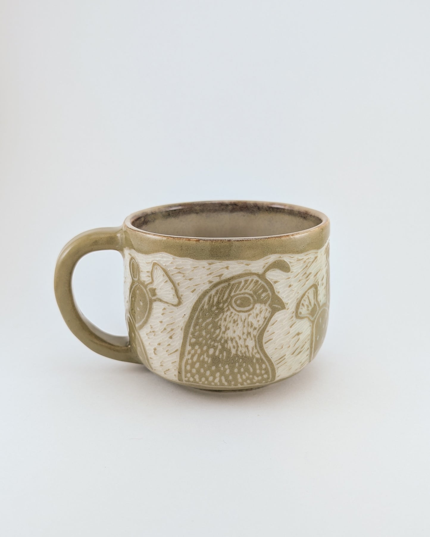 Prickly Pair of Quail Mug - 12 oz