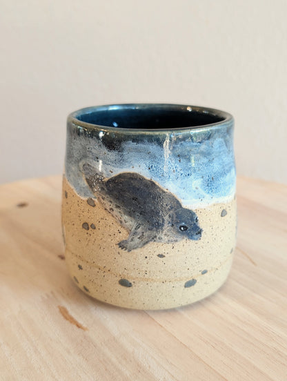 Harbor Seals on Beach Mug - 12 oz